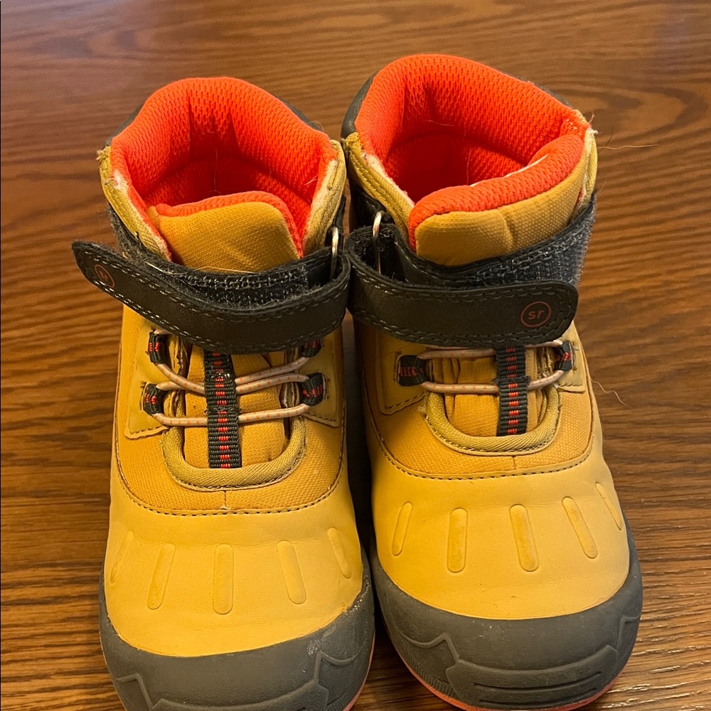 Stride Rite Yellow and Black Kids Boots
